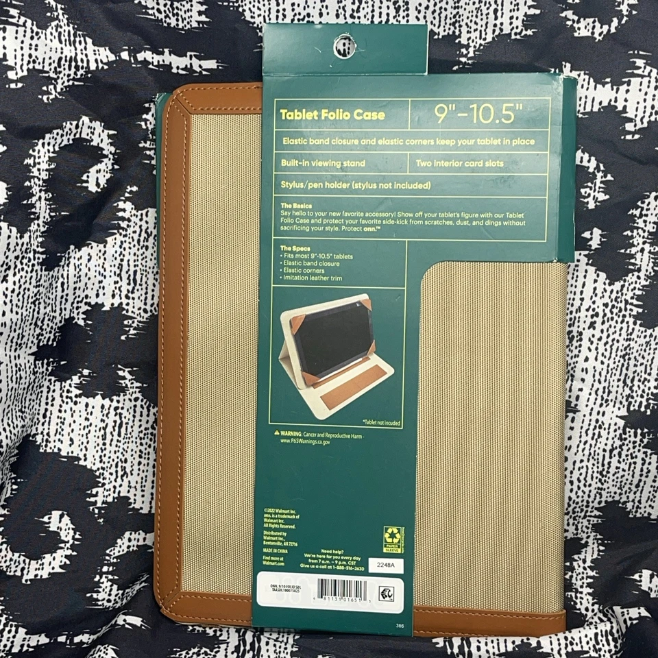 Protect Onn Tablet Folio Case for 9"- 10.5" Tablets Built-In Viewing Stand2 pack - Image 2 of 2