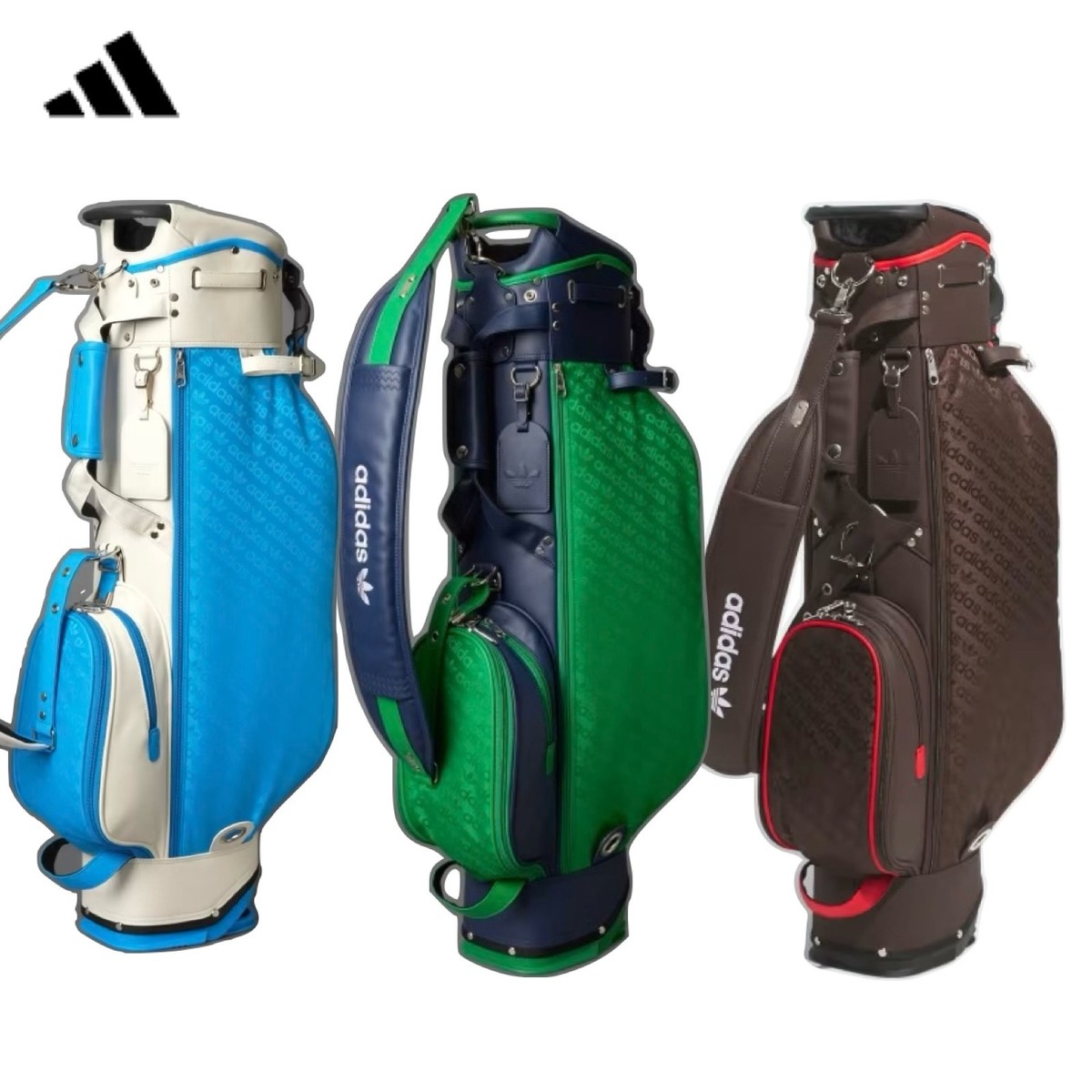 adidas Golf Lightweight Compact Monogram Carry Stand Bag 3-way