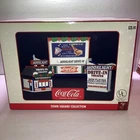VTG Coca-Cola Town Square Moonlight Drive-In Illuminated Christmas Village NEW