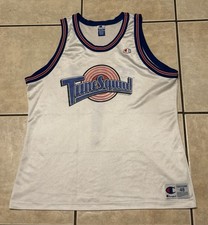 Vintage 90s Taz Tune Squad Champion Jersey 48 Space Jam Michael Jordan Bugs NBA