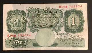 Banknote Of England One Pound. PS. Beale. R96B. Excellent Condition.