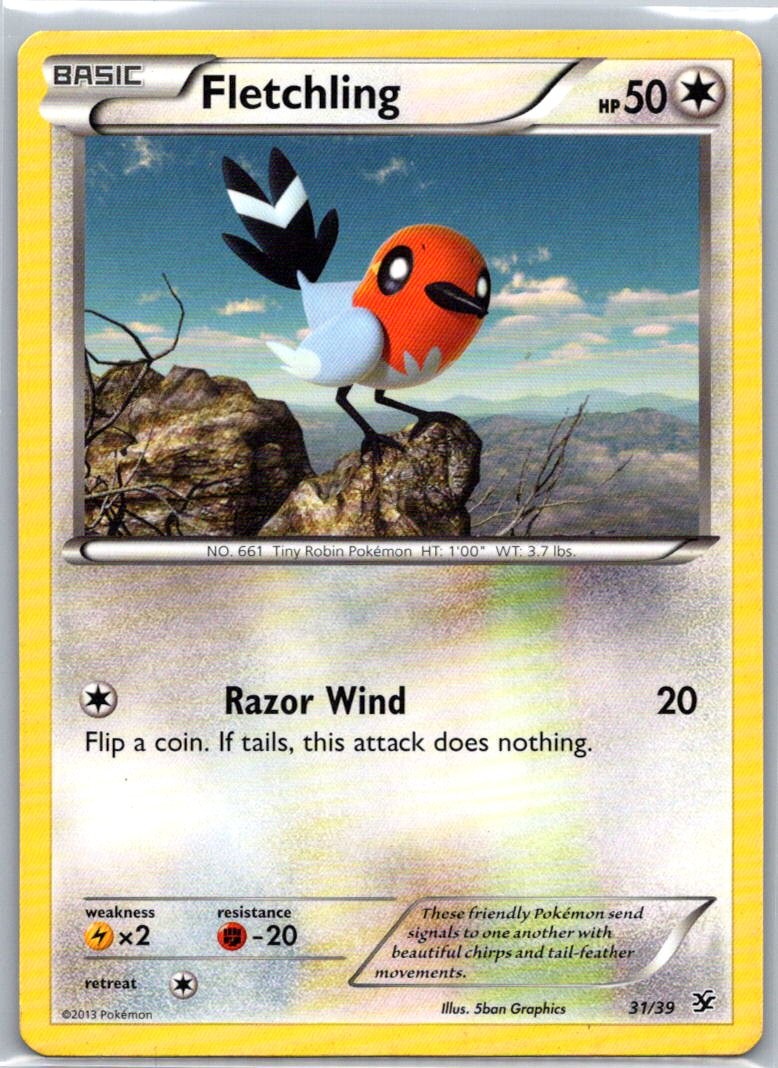 Pokemon TCG Fletchling 31/39 Kalos Starter Set LP
