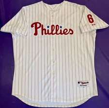 Authentic Ryan Howard #6 Philadelphia Phillies On Field Majestic Jersey 56