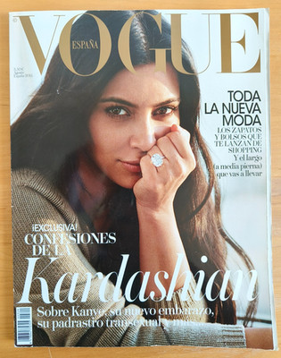 RARE KIM KARDASHIAN 2015 VOGUE Spain Magazine Olga Kurylenko Lineisy Montero