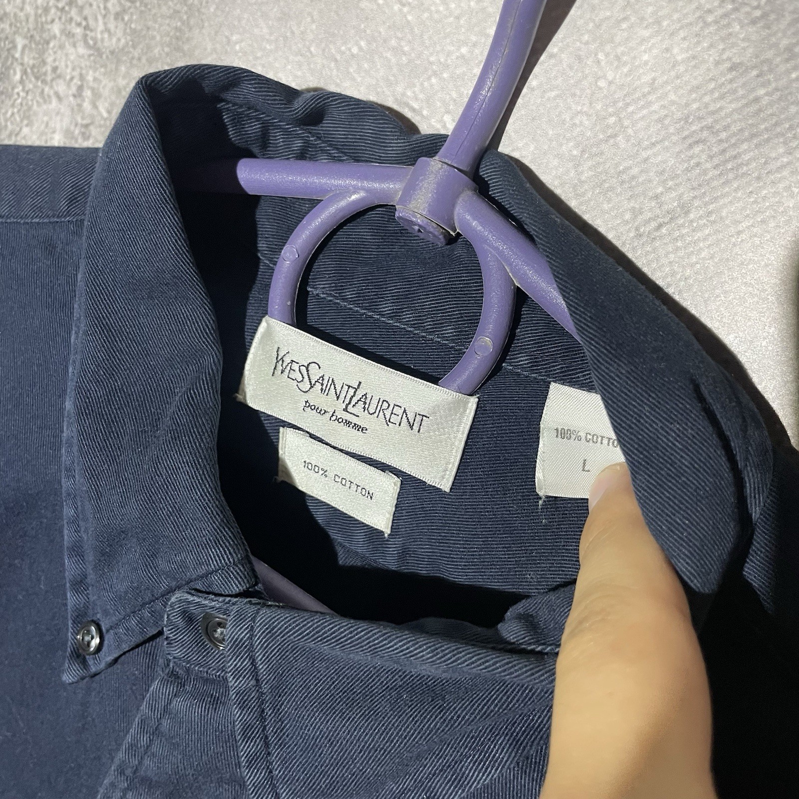 Yves Saint Laurent camicia uomo vintage manica lunga taglia L