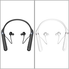 YAMAHA EP-E70A Neckband Noise-Canceling Bluetooth Earphones, Black/White audio