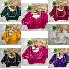 Saree Blouse, Designer Blouse, Handwork Readymade Silk Blouse for Women.