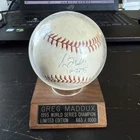Greg Maddux Signed Auto MLB Baseball Ball Inscribed (no COA)
