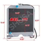 3 Row Aluminum Radiator fit Kubota Power Unit Model A-41 1662572060,1662572061