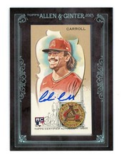 2023 Topps Allen & Ginter Corbin Carroll Mini Framed Auto Black /25 RC Rookie