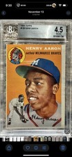 1954 Topps - HANK AARON ROOKIE CARD! BGS 4.5 - Beautiful Color - Grail Card ??. rookie card picture