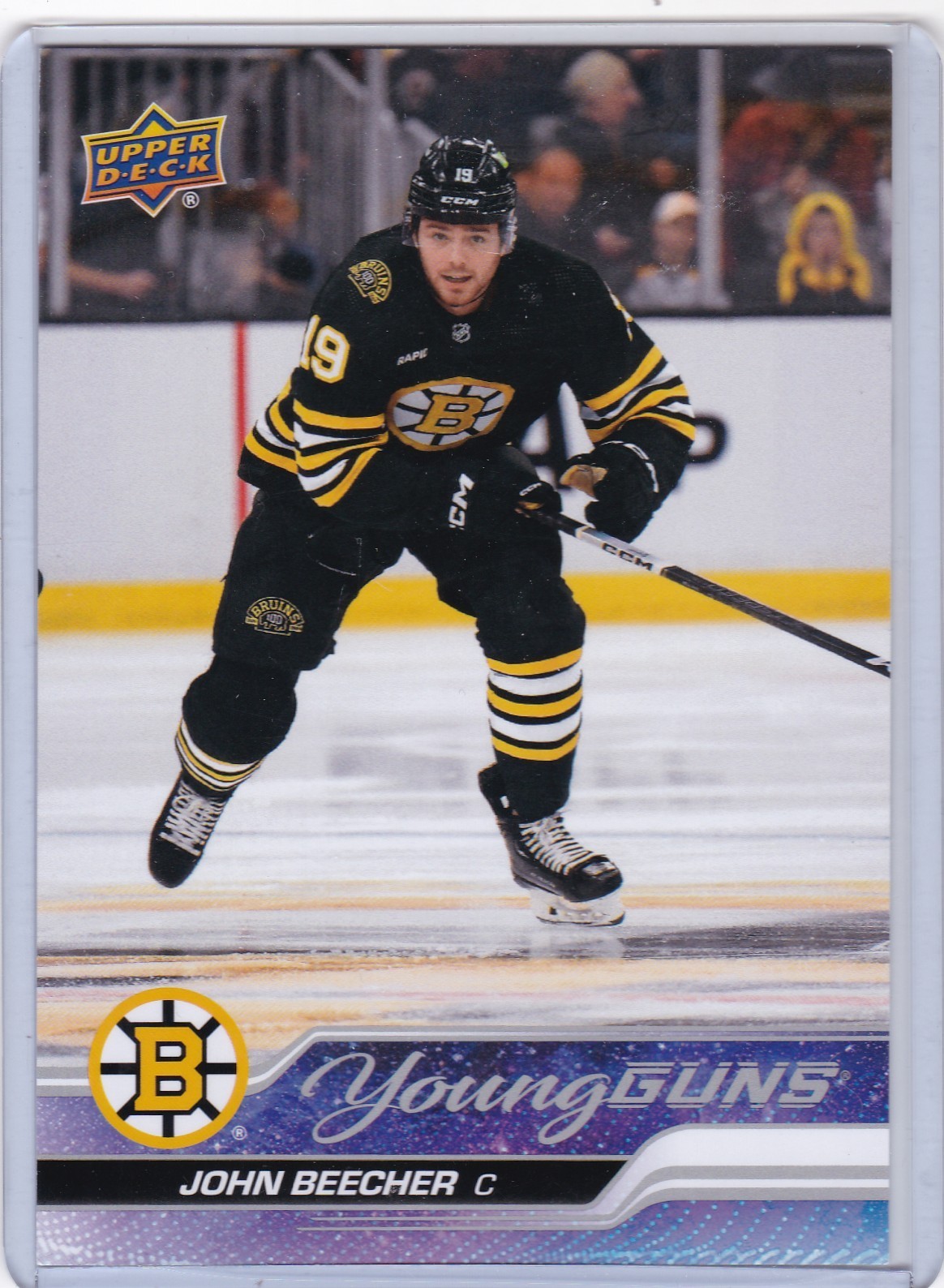 2023-24 UPPER DECK JUMBO/OVERSIZED YOUNG GUNS R/C #472 JOHN BEECHER-BOSTON