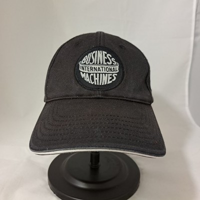 Vintage IBM Cap International Business Machines Hat Black Adjustable Strapback