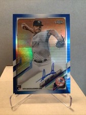 2021 Topps Chrome - Rookie Autographs Albert Abreu Blue Refractor /150 (AU, RC)