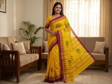 Handloom Cotton Monipuri Saree Ready to Wear Blouse  Size 36 Adjustable up to