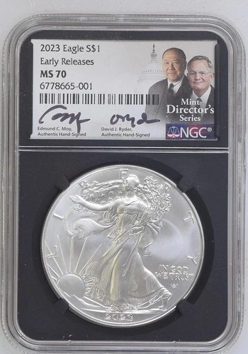 2023 P Bullion Silver Eagles NGC MS-70 Mint Director's Series Early Releases