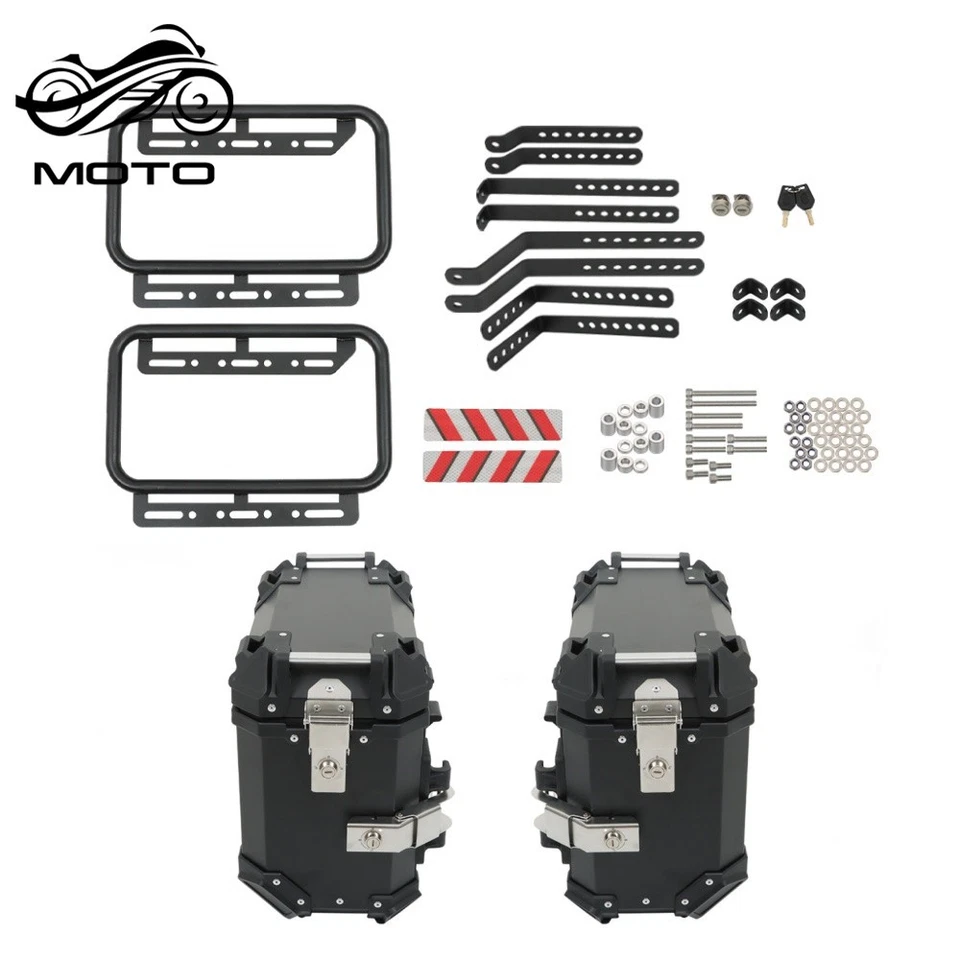 Maleta rígida para moto 36L+ 55L estuche superior caja trasera equipaje Foto 2 de 4