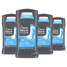 Men+Care Antiperspirant Deodorant Cool Fresh 4 Count for a Long-Lasting Aqu