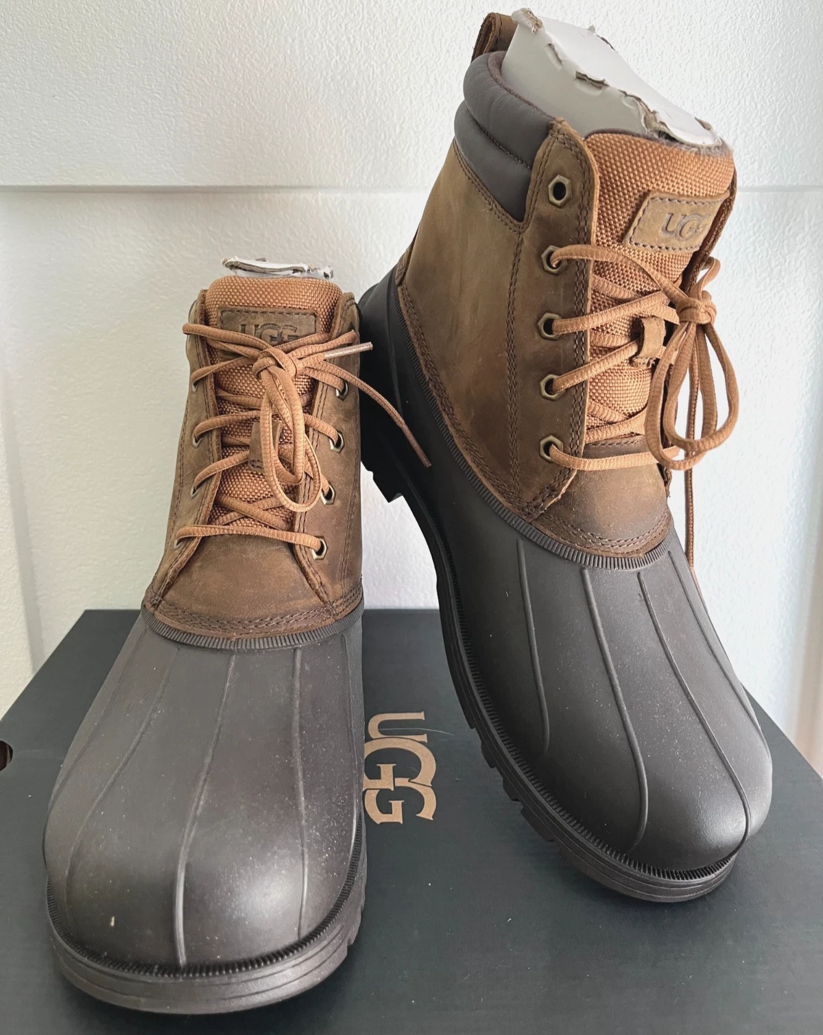 NIB MENS CHESTNUT BROWN UGG GATSON WATERPROOF DUCK BOOT 8.5