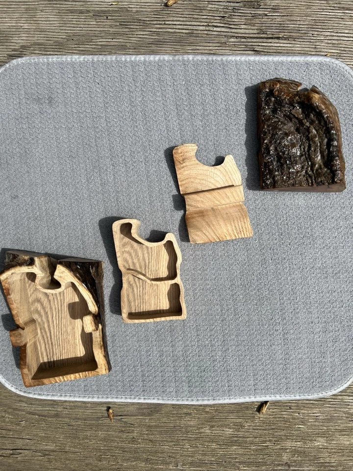 Caja rompecabezas de madera aspecto vintage tallada a mano en 2016 Foto 3 de 4