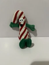 Vintage Eckerd Merry Beans Bean Bag Plush Christmas Peppermint Candy Cane 7.5"