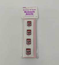 Scratch N Sniff Strawberry Jam Bookmark Awards 36 Stickers Vintage 1985 SEALED