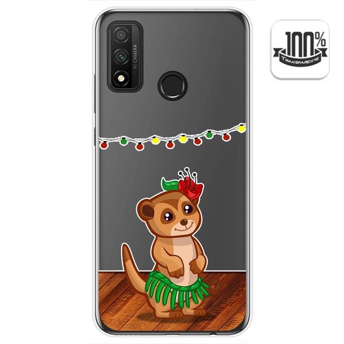 Mixroom - Cover Custodia Case In TPU Silicone Morbida Sfondo Trasparente Per HUAWEI P SMART PLUS Fantasia PEONIA E UCELLINO U1057