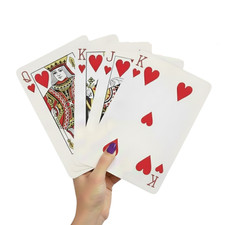 Giant Waterproof Playing Cards Large 17×12cm Plastic Coated Deck for Outdoor