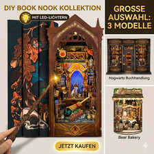 DIY Book Nook Bausatz Buchstütze Miniaturhau...