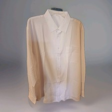 Mens Long-sleeve Button-down Shirt Turn-down Collar Single Chest Pocket Sz Xl
