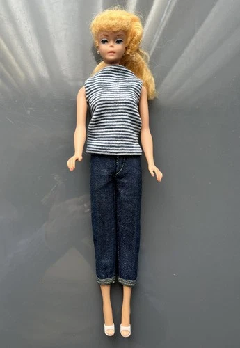 1960s Vintage Long Hair Blonde Original Barbie Doll with Authentic Outfit