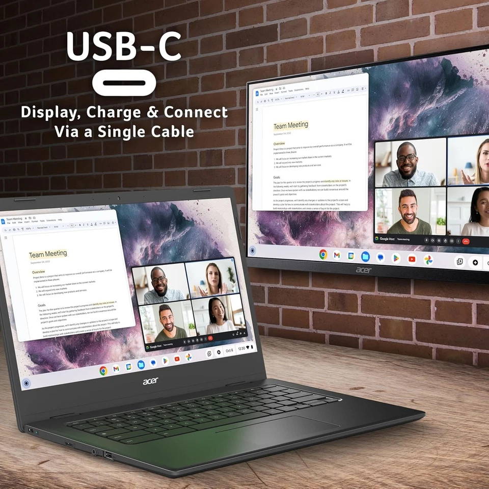 Acer Chromebook 314 CBOA314-1H Laptop - Intel Celeron N4500, 4GB, 64GB eMMC - Image 3 of 4