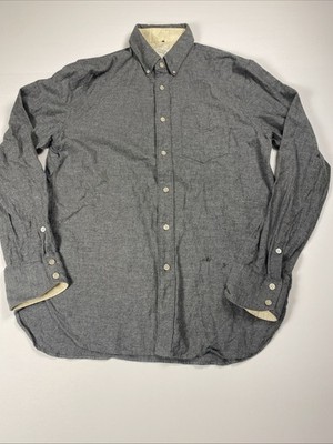 Rag & Bone Shirt Mens Large Gray Button Up Work Standard Issue Pocket Casual