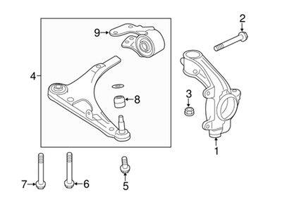 New Genuine Honda Pilot Front Control Arm Lower Right (2016-2021