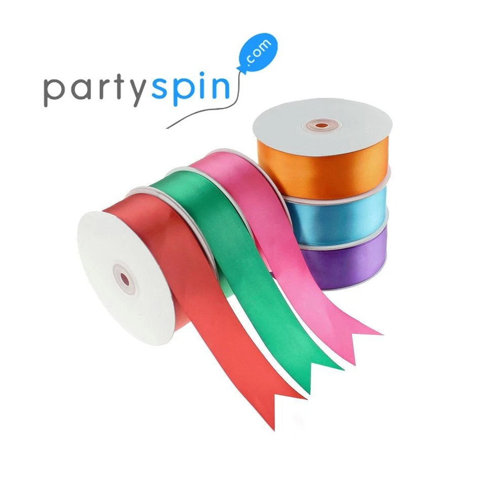 Satin Ribbon 100 Yard Roll, 100% Polyester, 1/4 3/8 5/8 7/8 Bulk