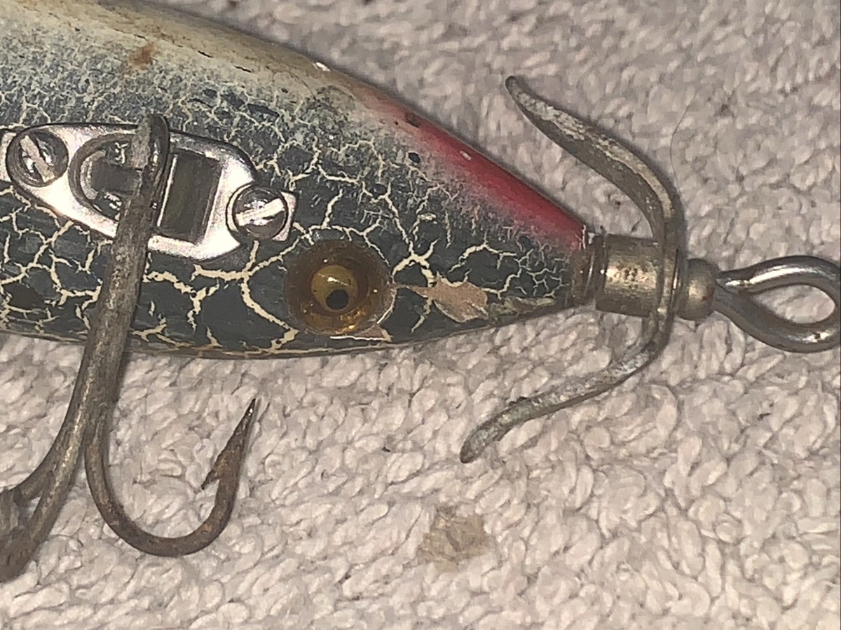 Vintage Heddon Dowagiac 150 Minnow Fishing Lure Glass Eyes Vintage Heddon Dowagiac 150 Minnow Fishing Lure Glass Eyes