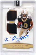 2018 National Treasures Tre'Quan Smith RC Patch Auto #15/99 NFL Football Card