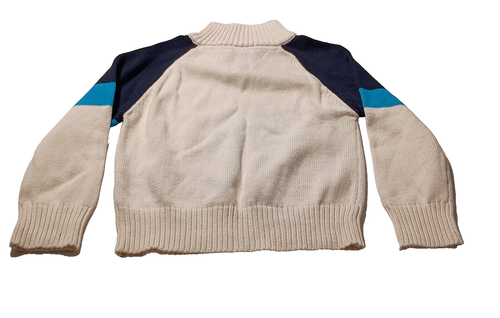 Tommy Hilfiger 1/4 Zip Blue/White Pullover Sweater Long Sleeves Size 4T - Picture 5 of 7