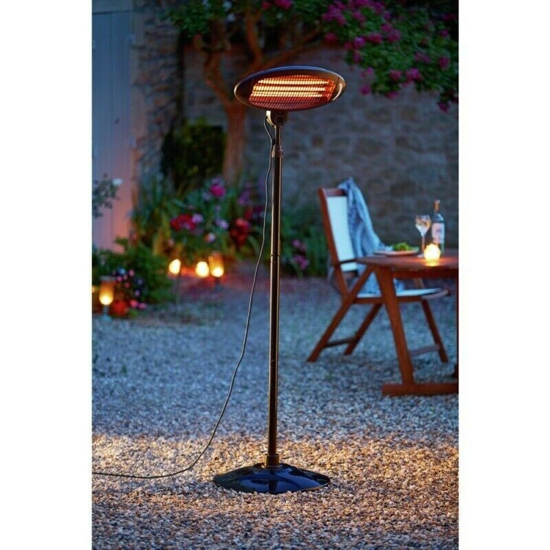 Adjustable Standing La Hacienda Standing Quartz Patio Heater