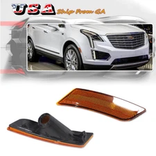 Amber Lens Front Bumper Side Marker Lights For 2017-2024 Cadillac XT5 GM2551199
