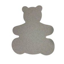 Teddy Bear Shape Corian Cutting Board Tan Speckled 14 Inch