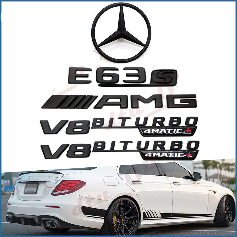 Badge 3D E350 CDI 4matic Pour Coffre - Autocollant ABS Noir - Compatible Mercedes W212, W213 - Décoration Ou Remplacement - 10