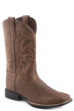 New Men's Roper Brown Dark tan 'MONTEREY' WESTERN COWBOY BOOTS in 5 SIZES 