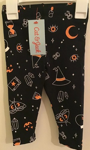 Black Leggings Pants Halloween Print 