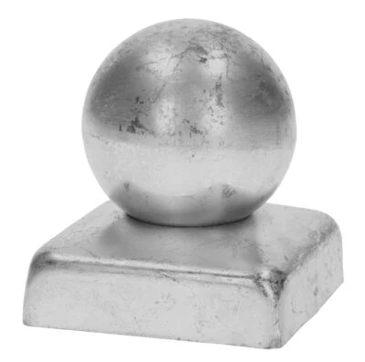 Capuchon de Poteau carré avec Kugel 70 mm pour Zaunpfosten 70x70 mm Galvanisé - Photo 1/4