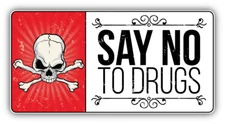 Anti Drug Grunge Slogan Say No To Drugs Car Bumper Sticker Decal