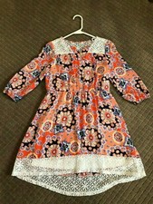 Sequn Heart's girls flowered  lace dress size 14
