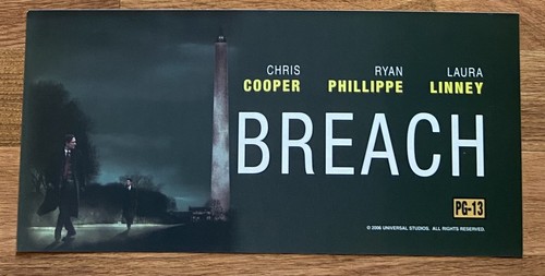 🌟 Breach (2006) - Ryan Phillippe - Movie Theater Mylar / Poster - 6x13