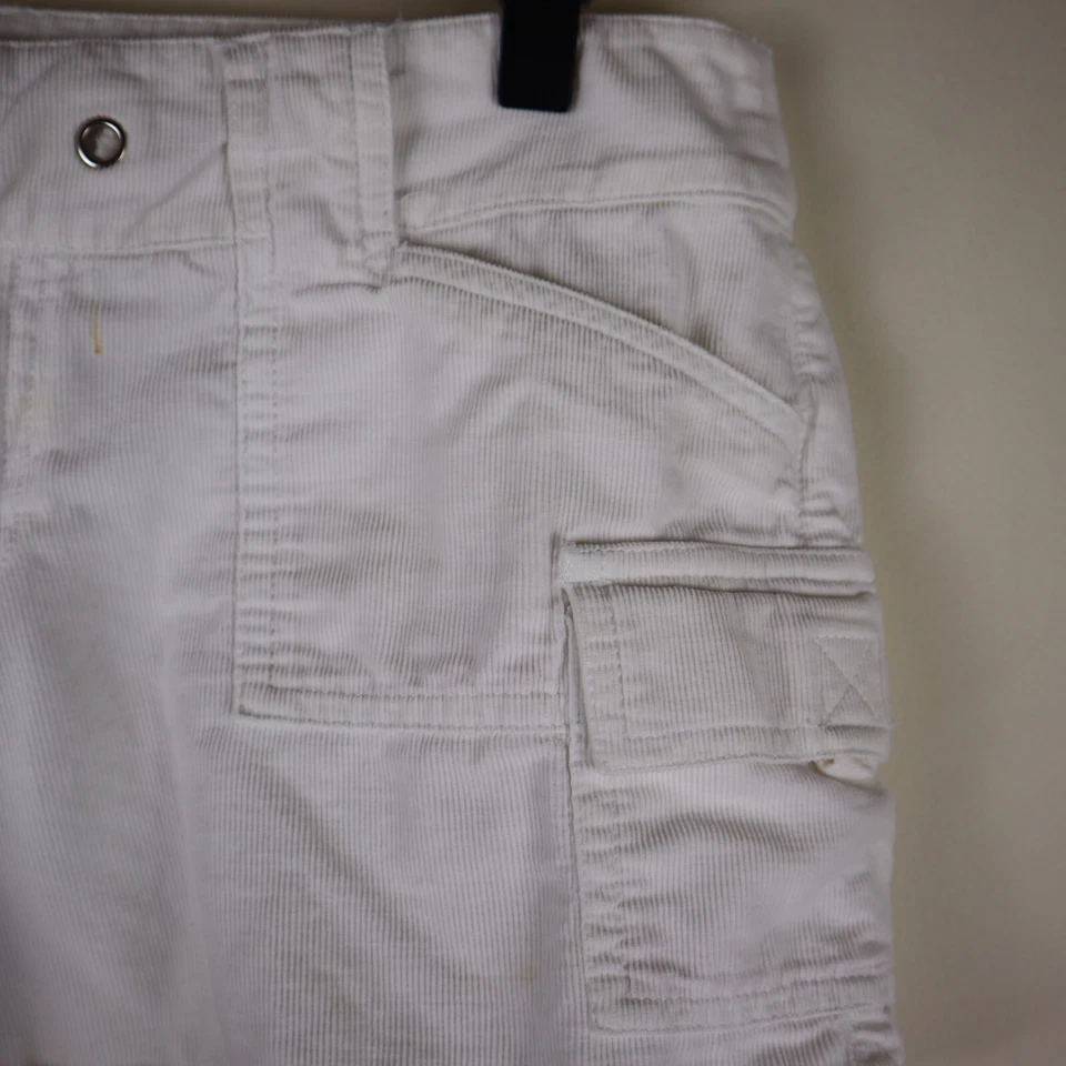 Pantalones Cortos Y2K Tyte Pana Tiro Bajo Blanco Talla 11 Cintura 15.5" Tiro 7.5" Foto 4 de 4