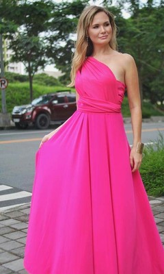 infinity dress fuschia pink